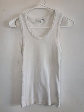Agolde Poppy Tank Organic Cotton White Women's XS